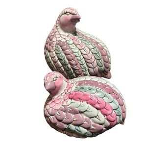 Classic Traditions Vintage JC Penny Exclusive Quail Birds Figurines Set Of 2